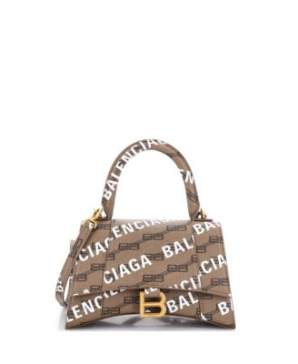 Small Hourglass Top Handle Bag Monogram Coated Canvas