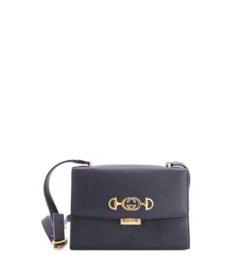 Small Zumi Flap Shoulder Bag Leather