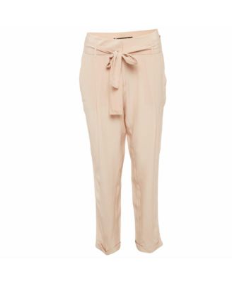 Women's Powder Silk Belted Pants