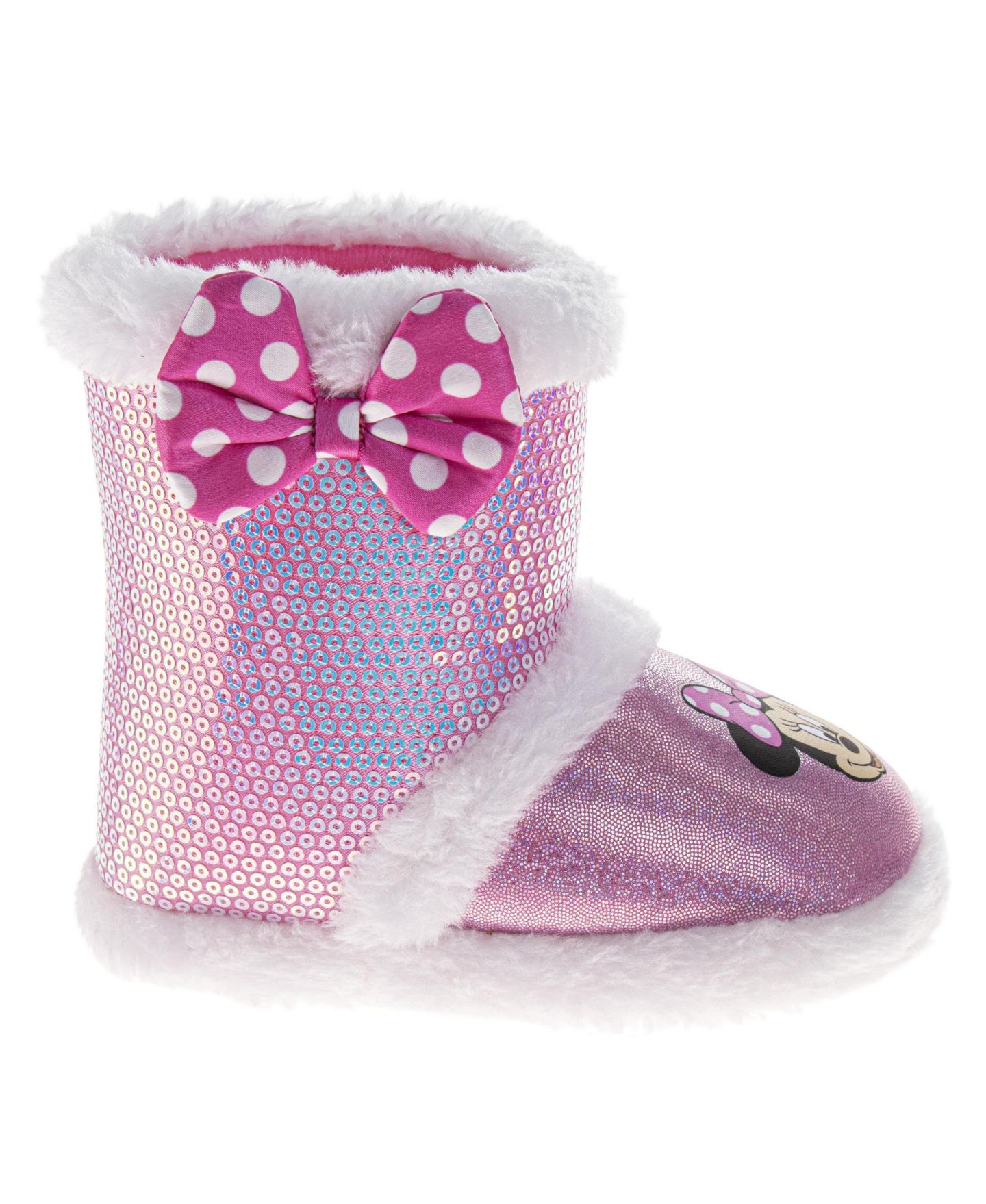 Ботинки Disney Gril's Booties Warm, Fluffy, and Fun House Slippers для малышей, цвет: Розовый — фото 2