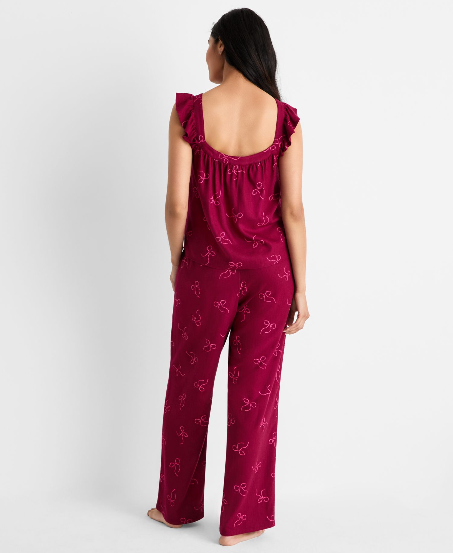 Women's Flannel Tank and Pant Pajama Set