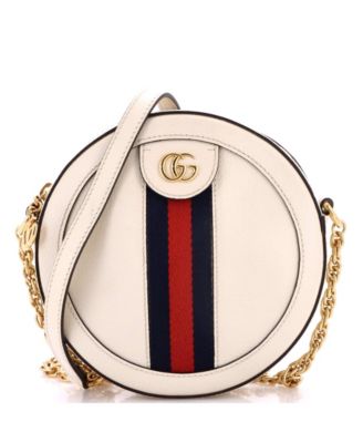 Mini Ophidia Round Shoulder Bag Leather