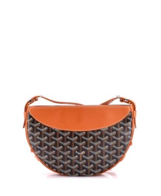 Hirondelle Shoulder Bag Coated Canvas and Leather