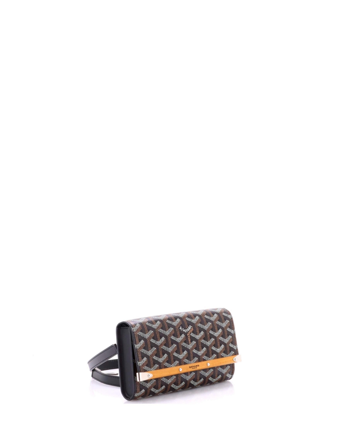 Pre-Owned Goyard Pm Monte Carlo Clutch with Strap Coated Canvas