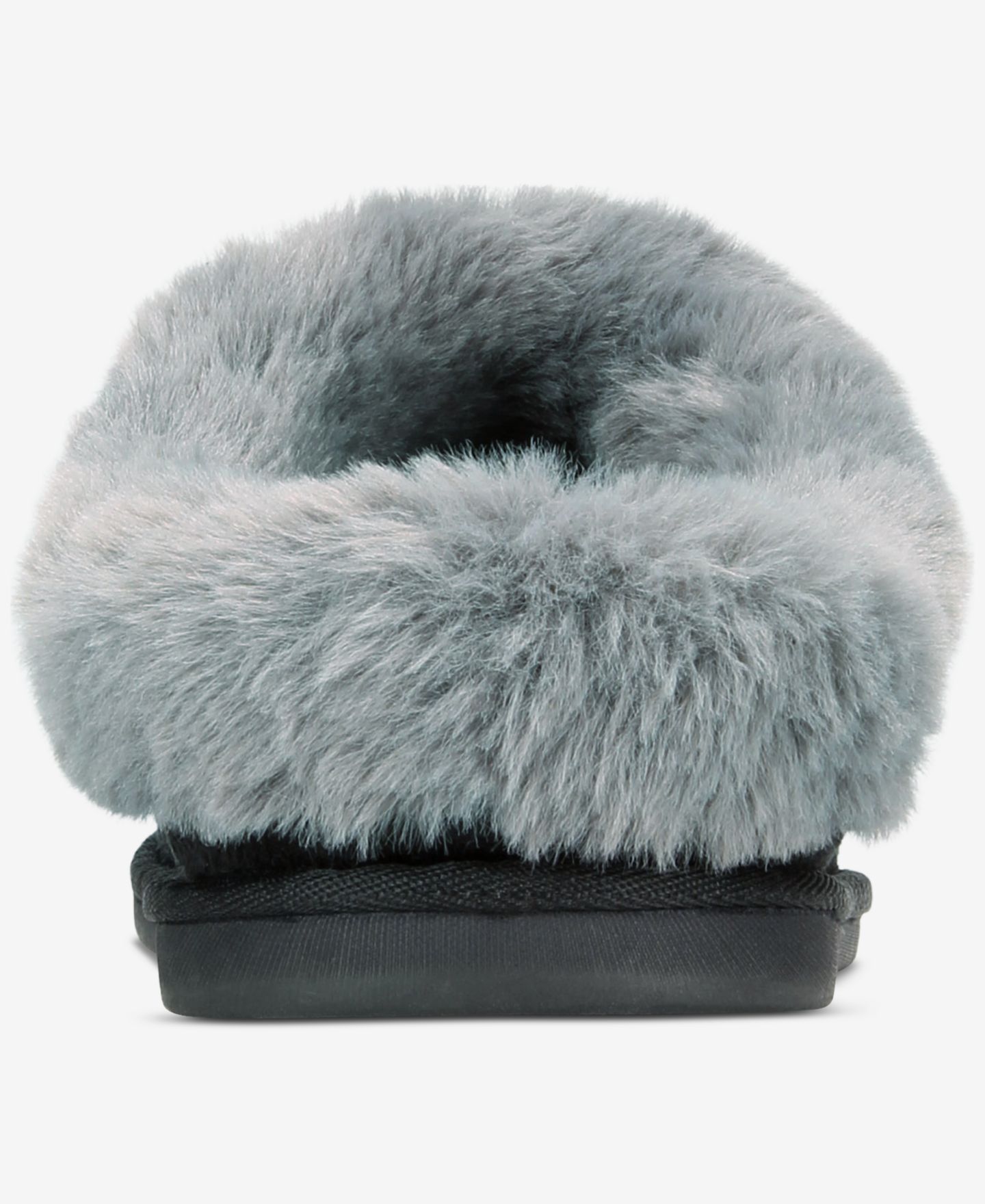 Женские сабо State of Day Boxed Faux-Fur-Collar Clog Slippers, цвет: Глубокий чёрный — фото 2