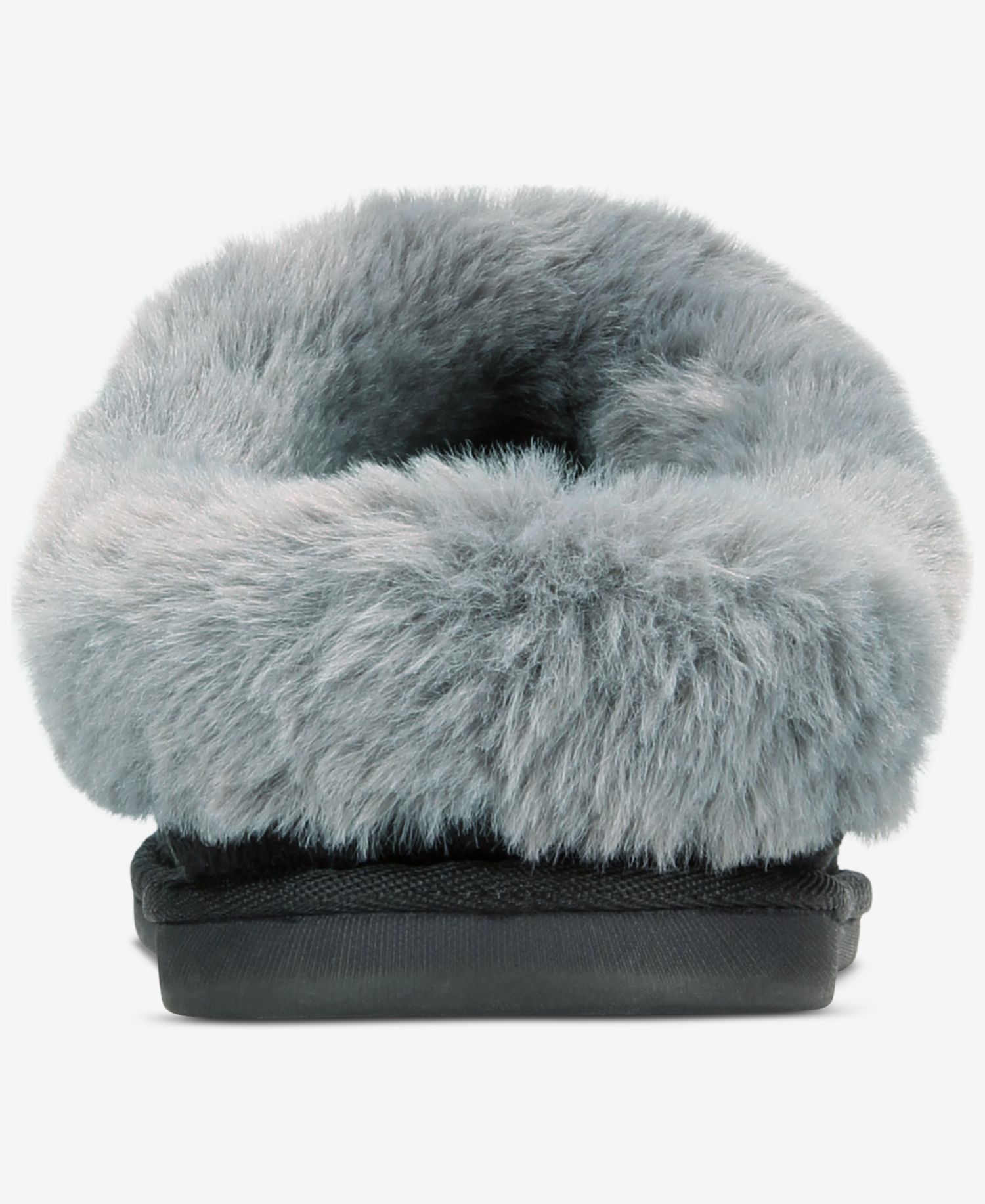 Women's Boxed Faux-Fur-Collar Clog Slippers
