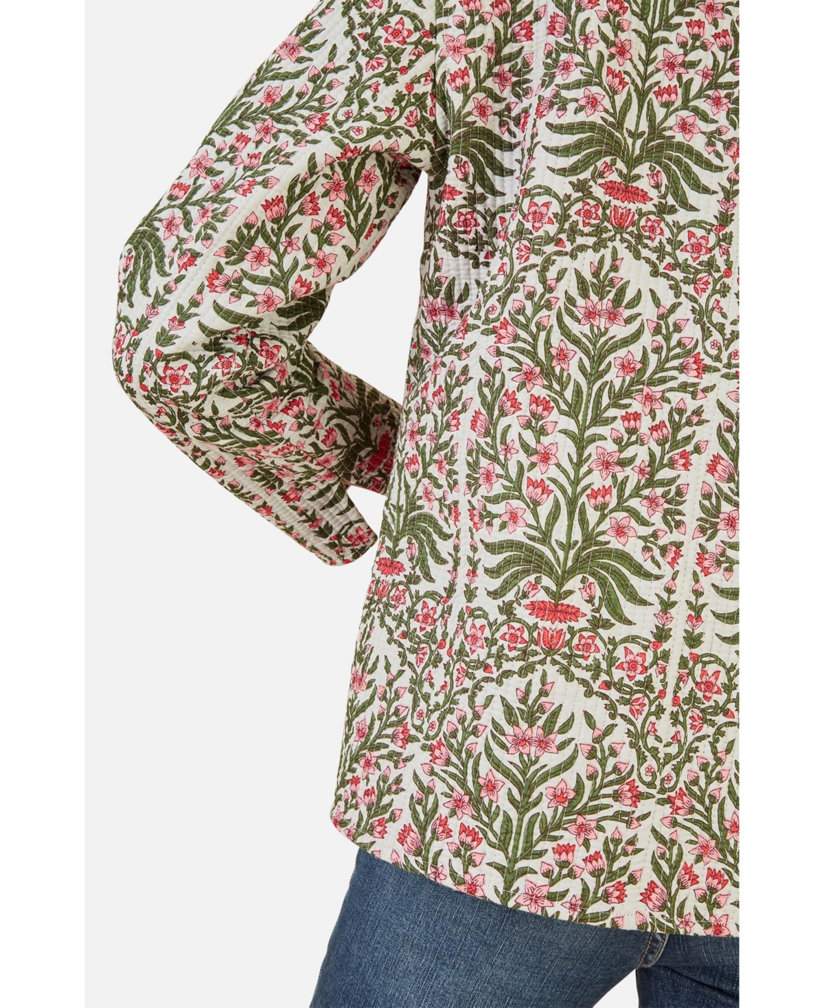 Yumi Women's Long Sleeve Reversible Quilted Jacket