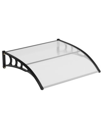 40inchx40 inches Window Awning Canopy Exterior, Polycarbonate Cover, for Door Entrance, Clear