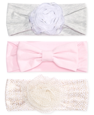image of First Impressions, Baby Girls 3-Pk. Headbands, Created for Macy-s