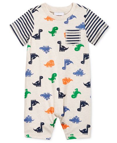 First Impressions Dinosaurs & Stripes Sunsuit, Baby Boys (0-24 months), Only at Macy's