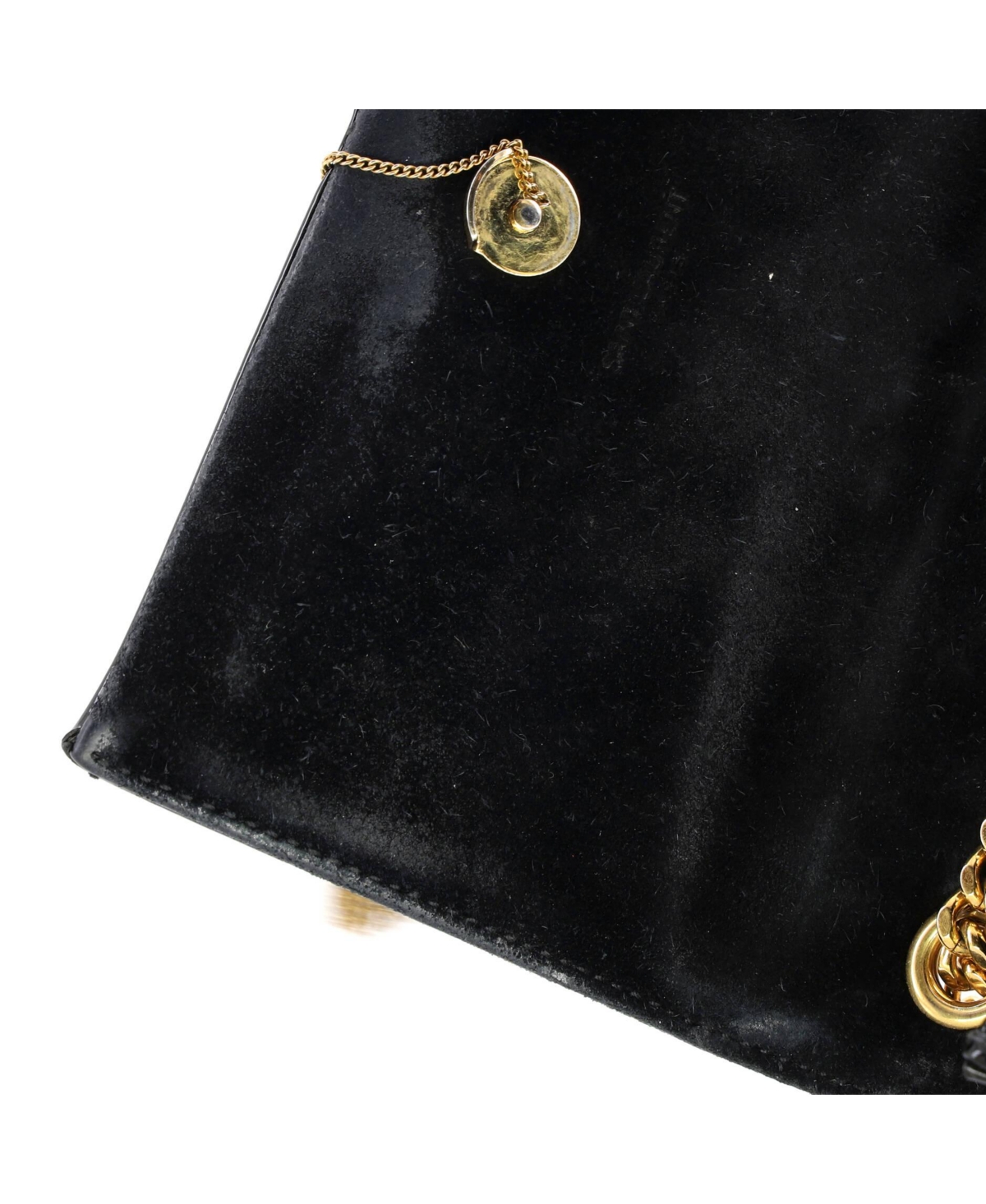 Pre-Owned Saint Laurent Small Classic Monogram Tassel Crossbody Bag Quilted Patent