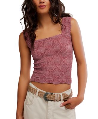 Women's Love Letter Jacquard Camisole Top