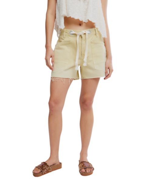 Женские шорты Free People We The Free Moxie Denim, цвет: Сливочный