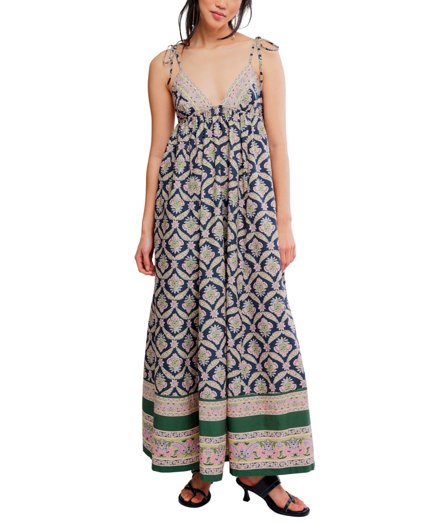 Women's Sorrento Stroll Printed Sleeveless Cotton Dress