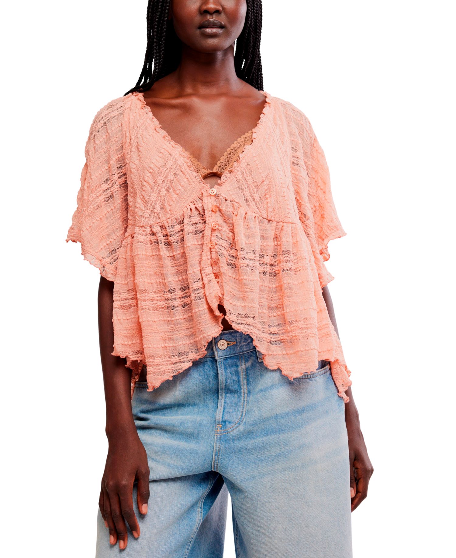 Women's In Your Dreams Plunge V-Neck Lace Top