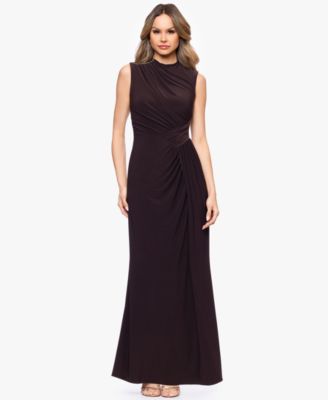 Petite Sleeveless Mock Neck Ball Gown