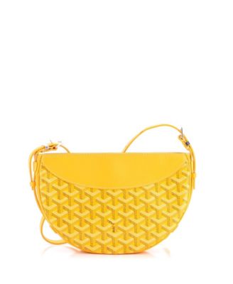 Hirondelle Shoulder Bag Coated Canvas and Leather
