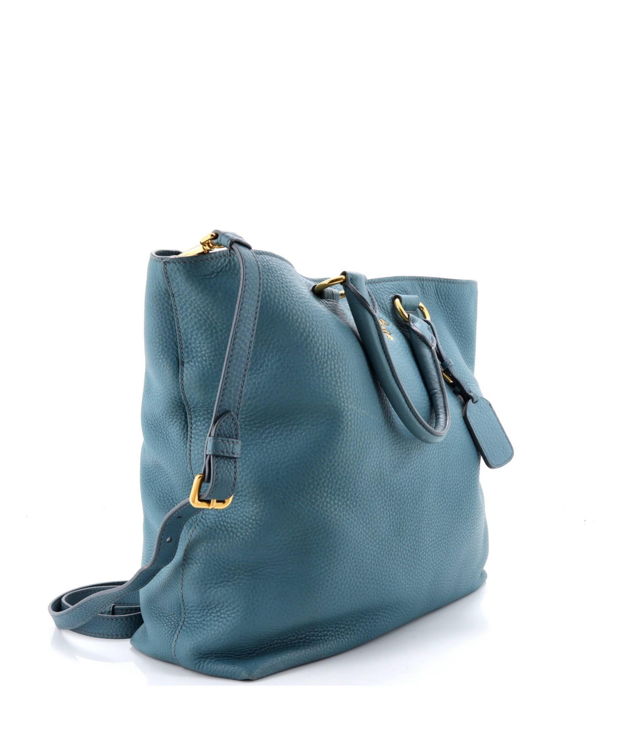 Pre-Owned Prada Large Convertible Shopper Tote Vitello Daino