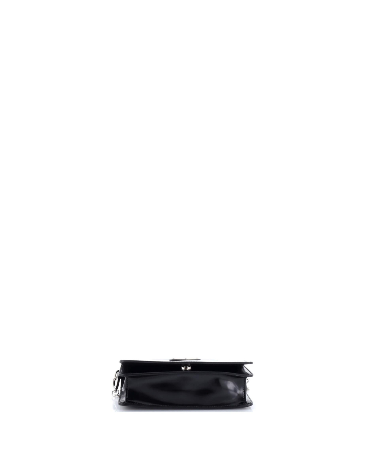 Pre-Owned Prada Small Triangle Logo Chain Flap Bag Brushed Leather