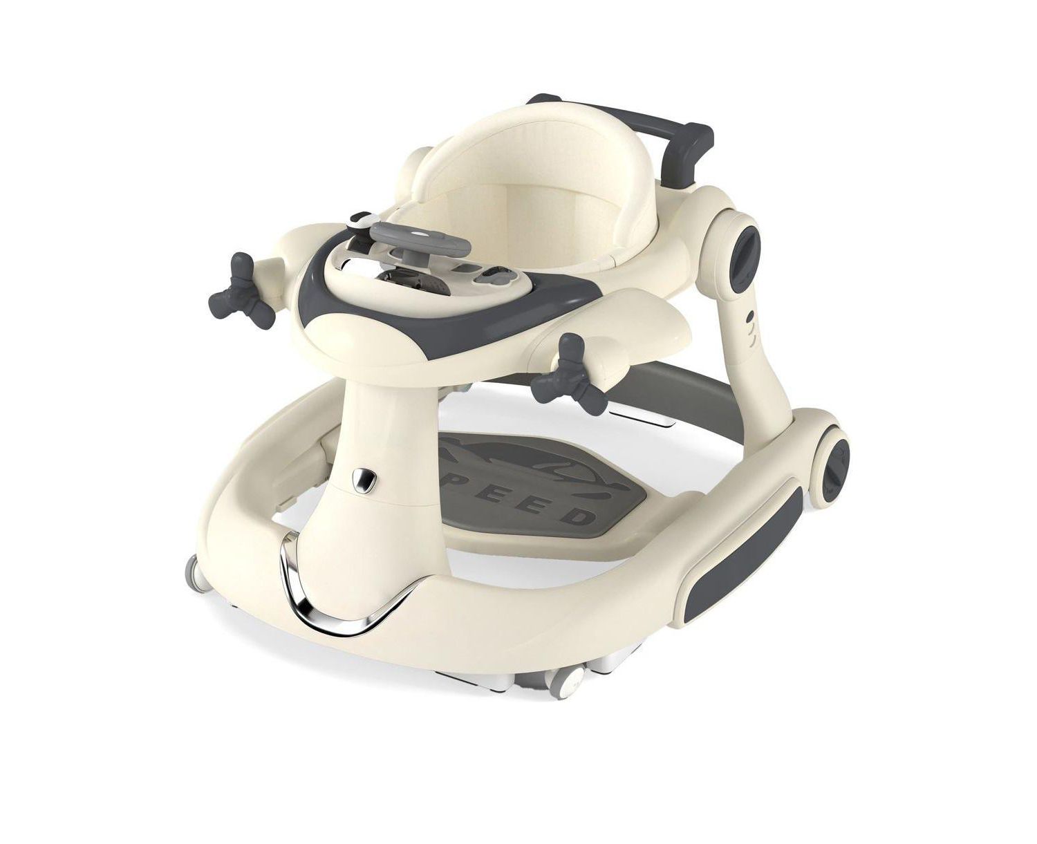 Convertible Baby Activity Walker with Adjustable Height, Foldable Design and Interactive Play Features