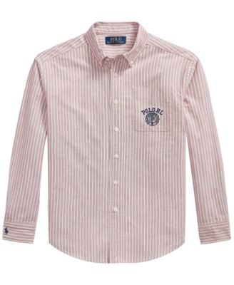 Boys' 8-20 Striped Cotton Oxford Shirt