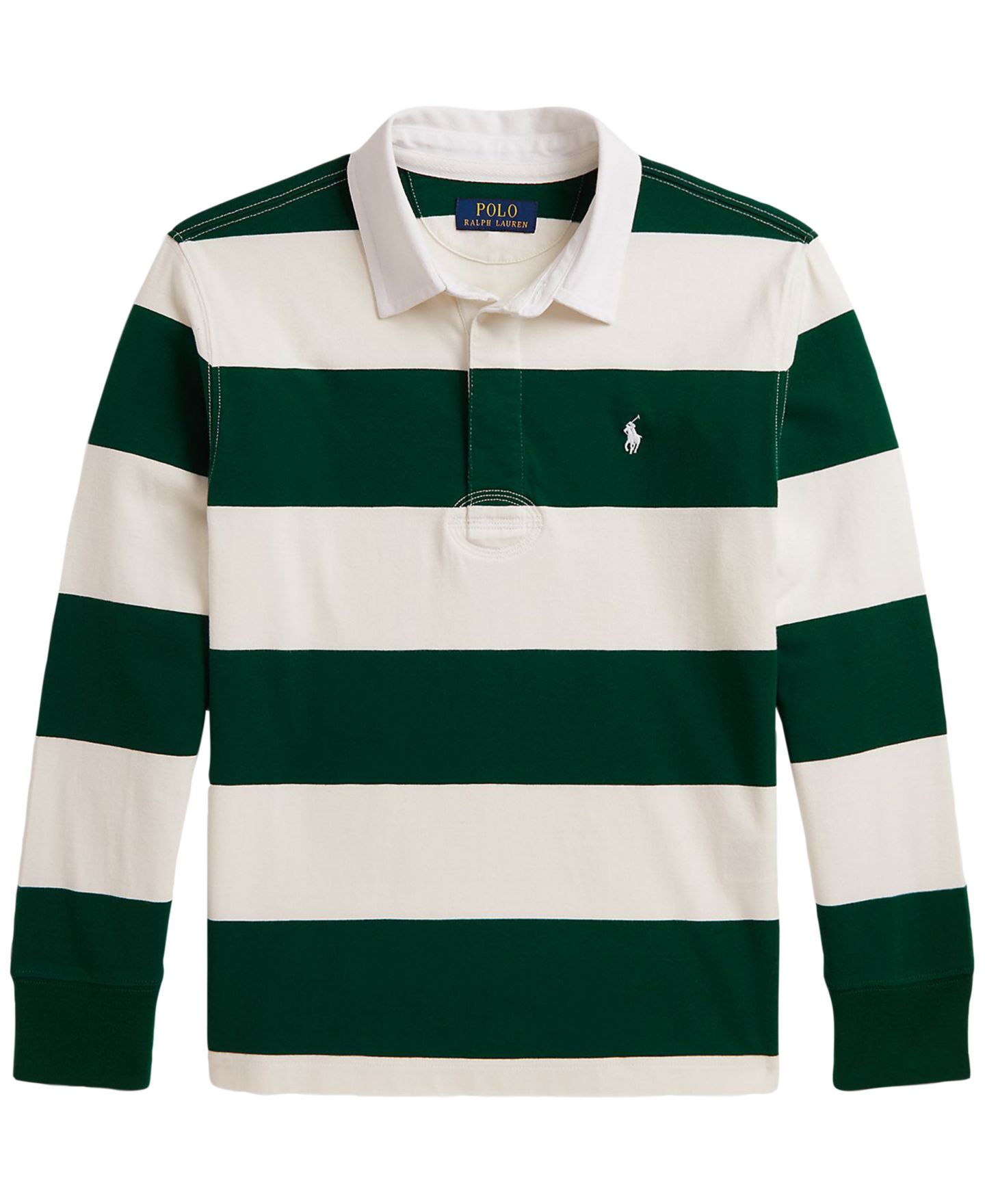 Рубашка Polo Ralph Lauren Iconic Long-Sleeve Rugby для мальчиков, цвет: Тёмно-зелёный — фото 3