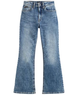 Girls' 7-16 Flared Stretch Denim Jeans