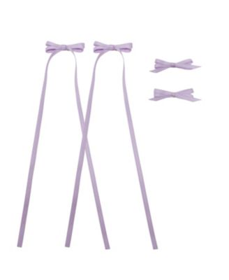 Girls Ribbon Bow Clip Set (4pc)
