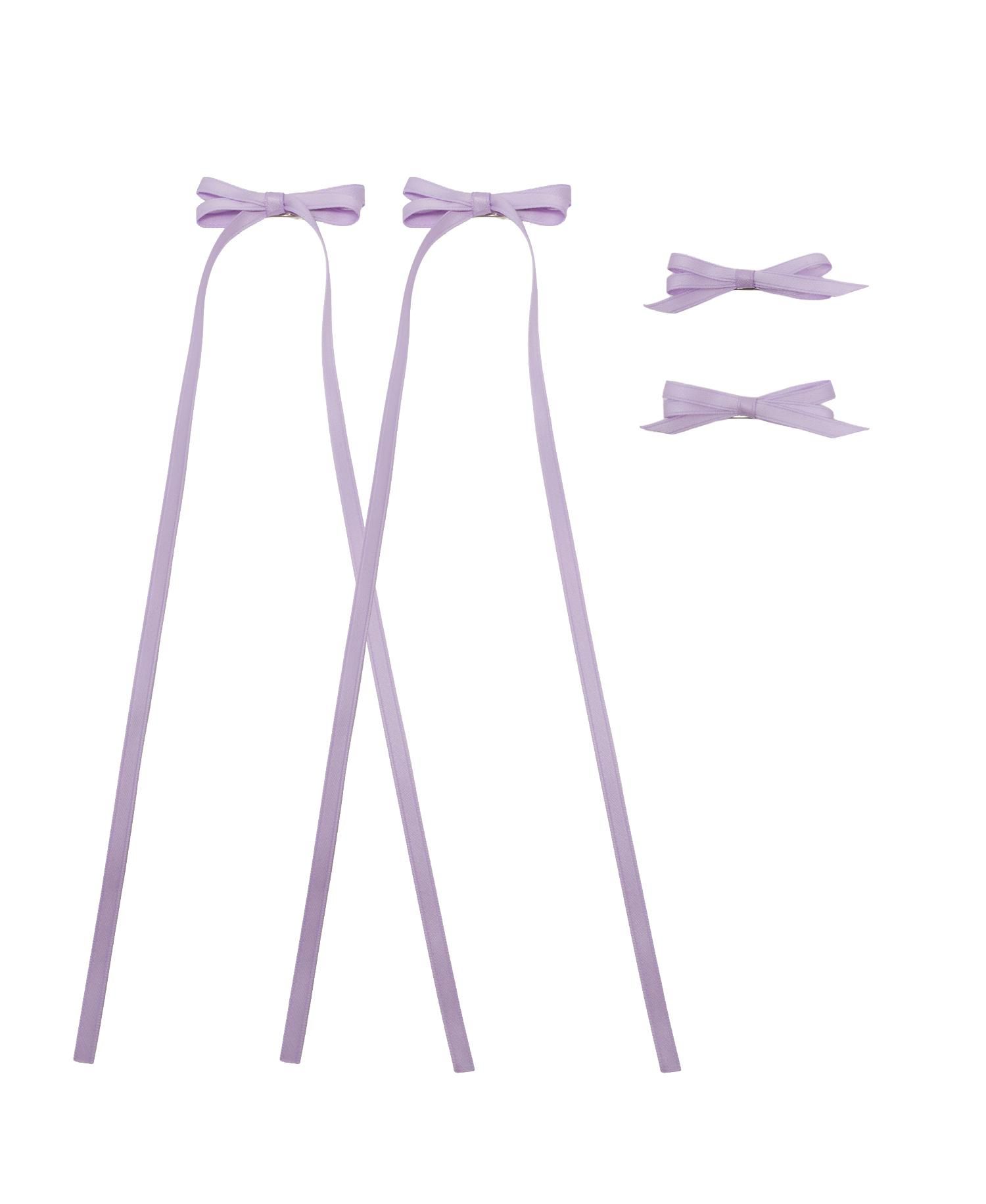 Girls Ribbon Bow Clip Set (4pc)