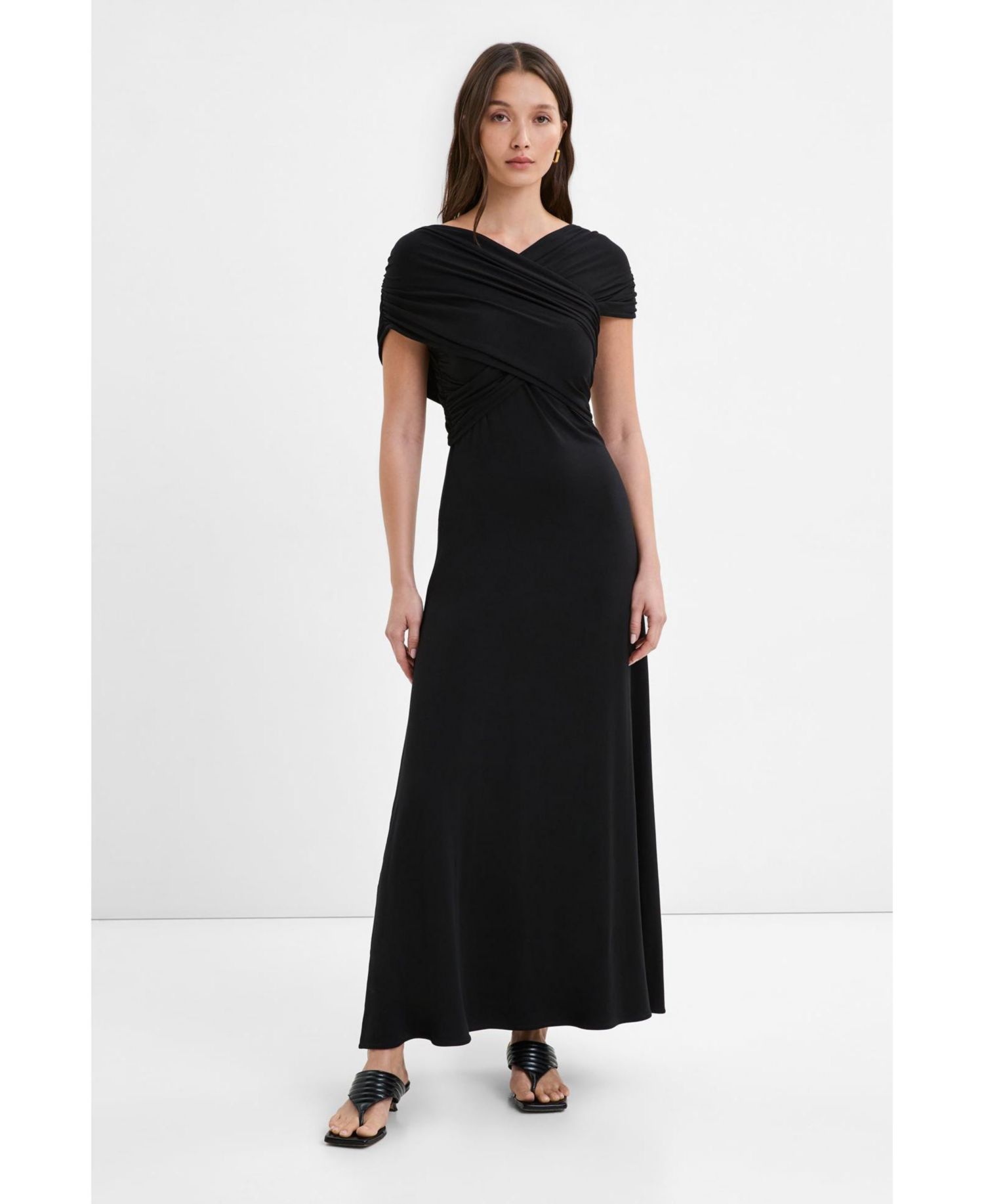 Women's Alyssa Convertible-Strap A-Line Jersey Maxi Dress