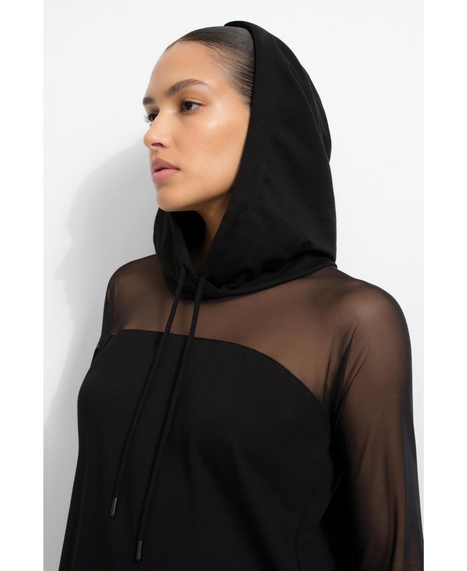 Women's Park Mesh-Panel Hooded Sweatshirt Dress