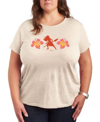 Plus Size Moana Floral Graphic T-Shirt