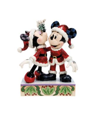 Disney Traditions Mickey and Minnie Mistletoe Figurine