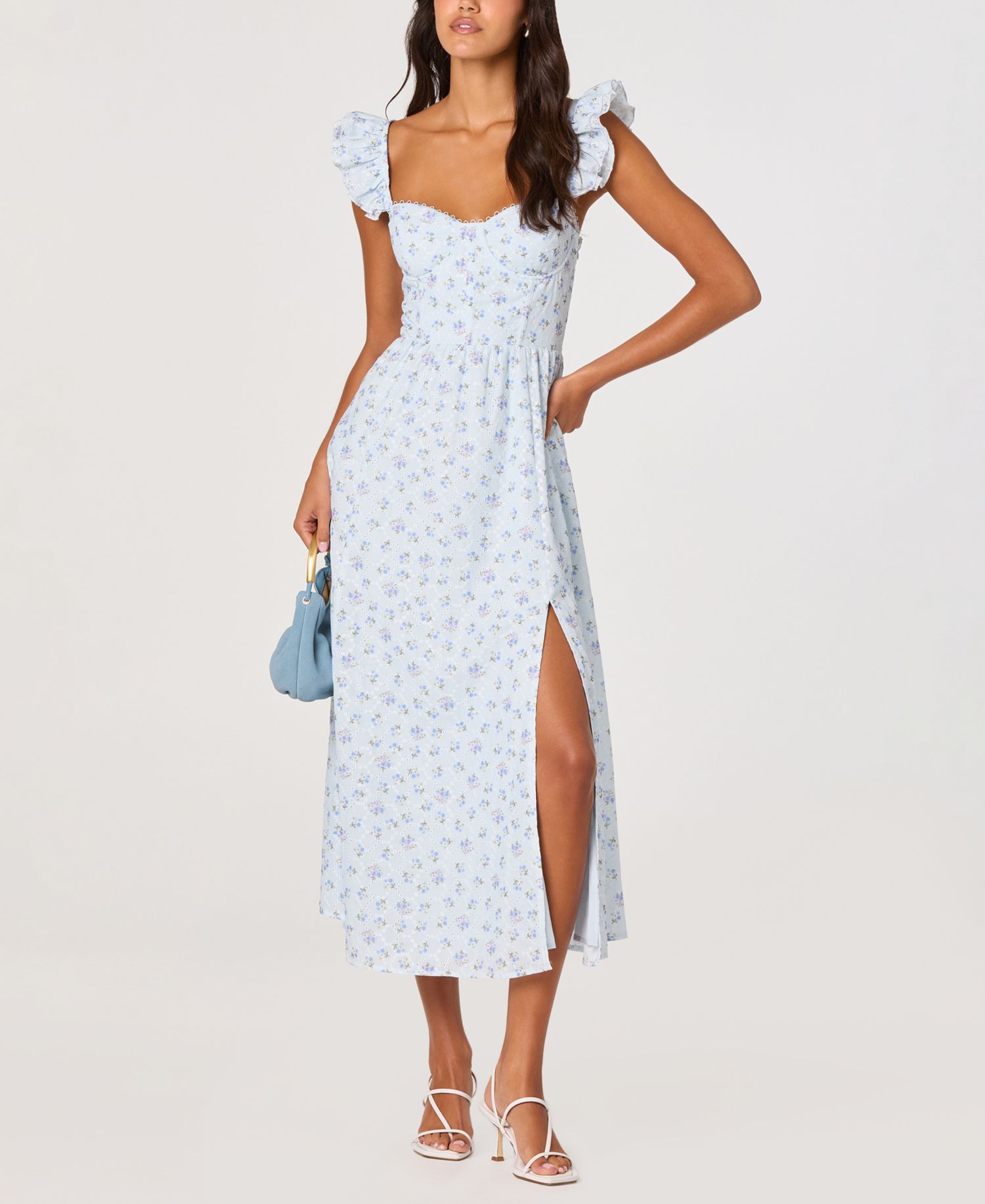 Women's Wedelia Eyelet Corset Midi Dress