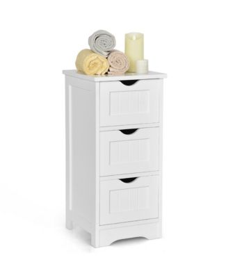 Floor Storage Cabinet Bathroom Organizer Free Standing 3 Drawers