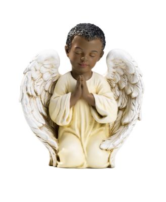 African American Angel Praying Figurine
