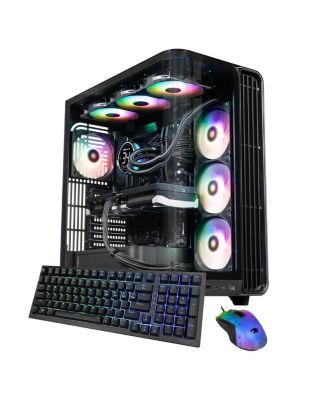 Trace TBA7R97XT01 Liquid Cooled Gaming Desktop Computer, AMD Ryzen 7 9800X3D 4.7GHz, 32GB RAM, 2TB SSD, AMD Radeon RX 9070XT 16GB, Windows
