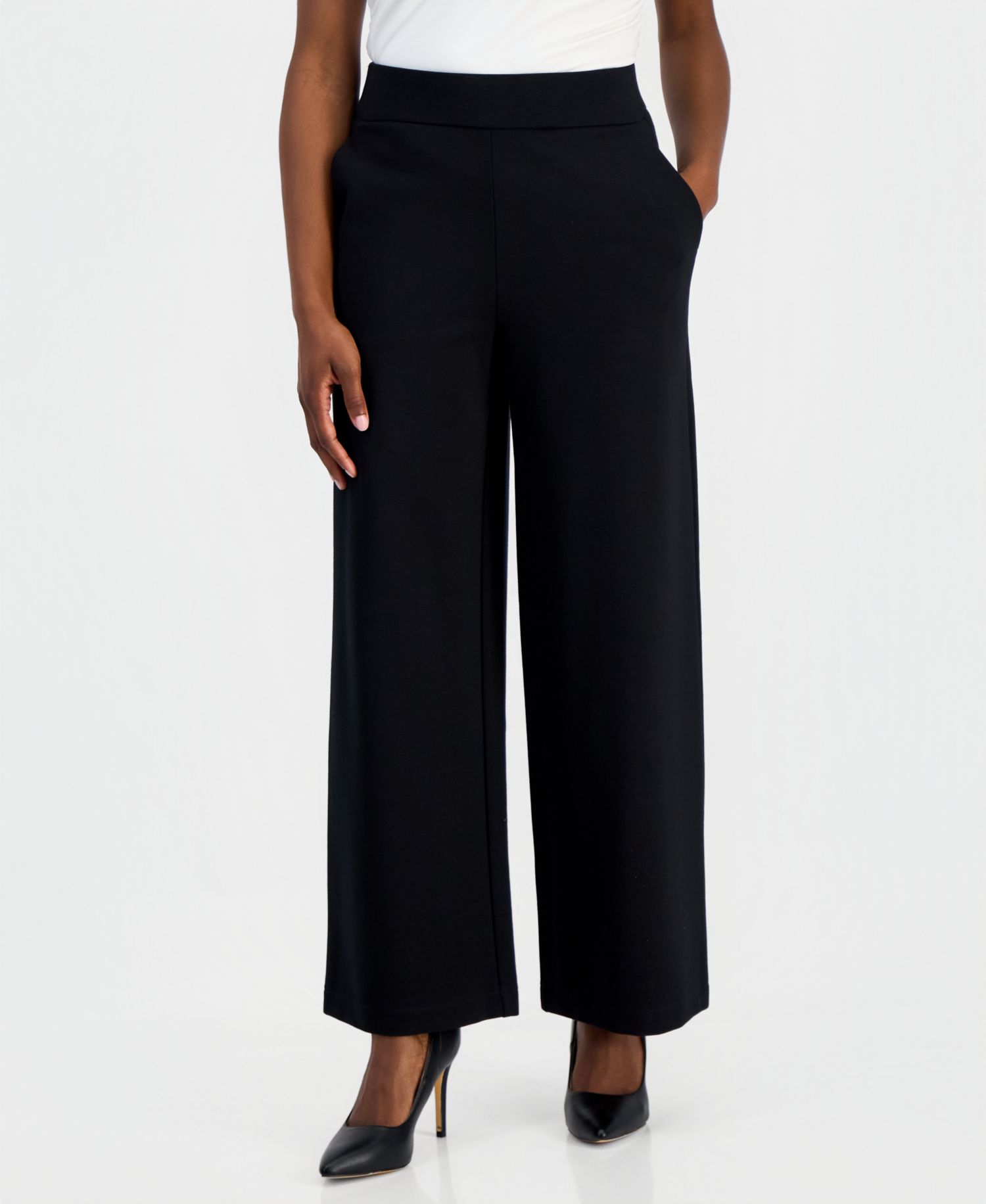 Petite Wide-Leg Pants