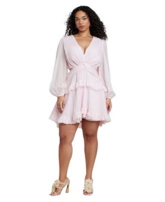 Women's x PatBO Puff-Sleeve Ruffle Mini Dress