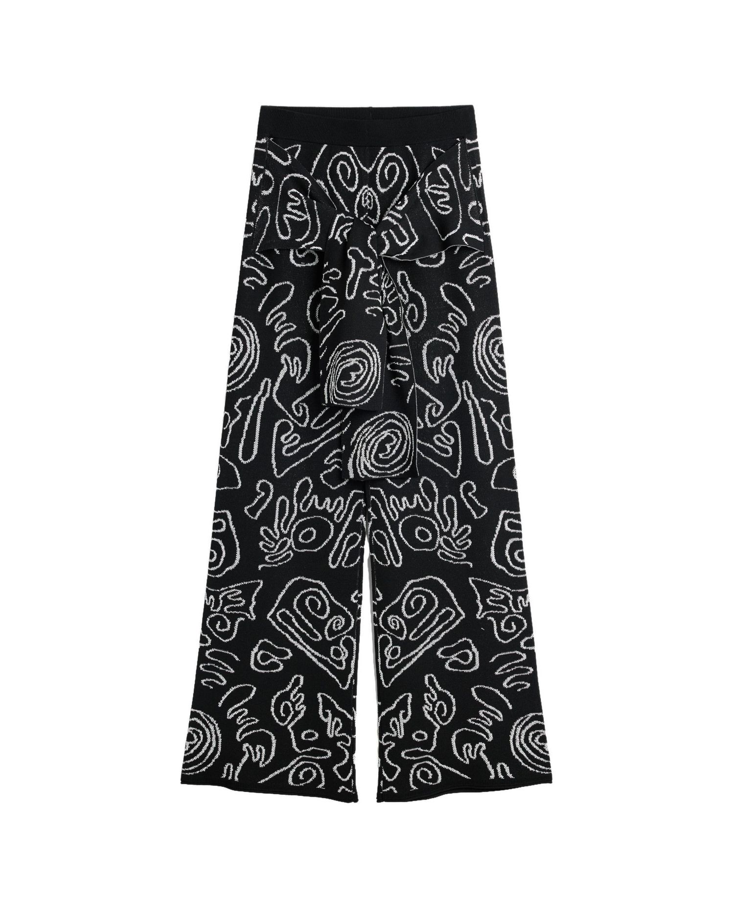 Women's Jacquard knit trousers