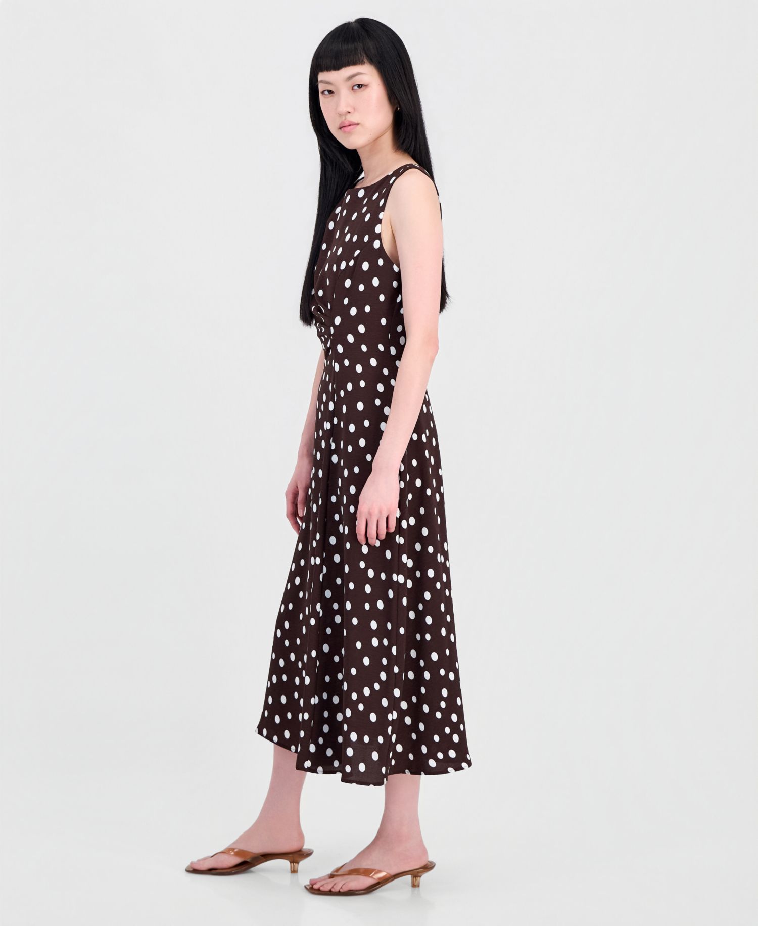 Women's Printed Side-Shirred Fit & Flare Dress