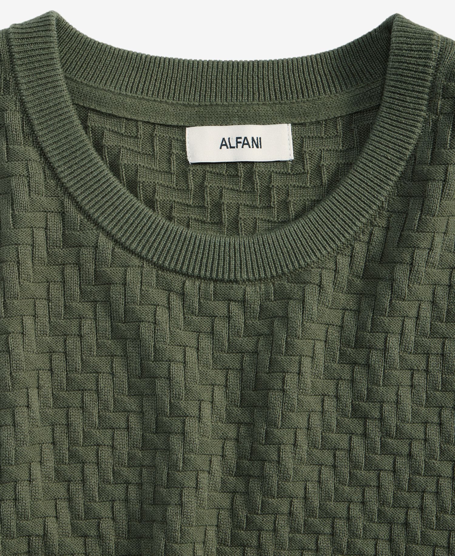 Men's Basket Weave Long-Sleeve Sweater