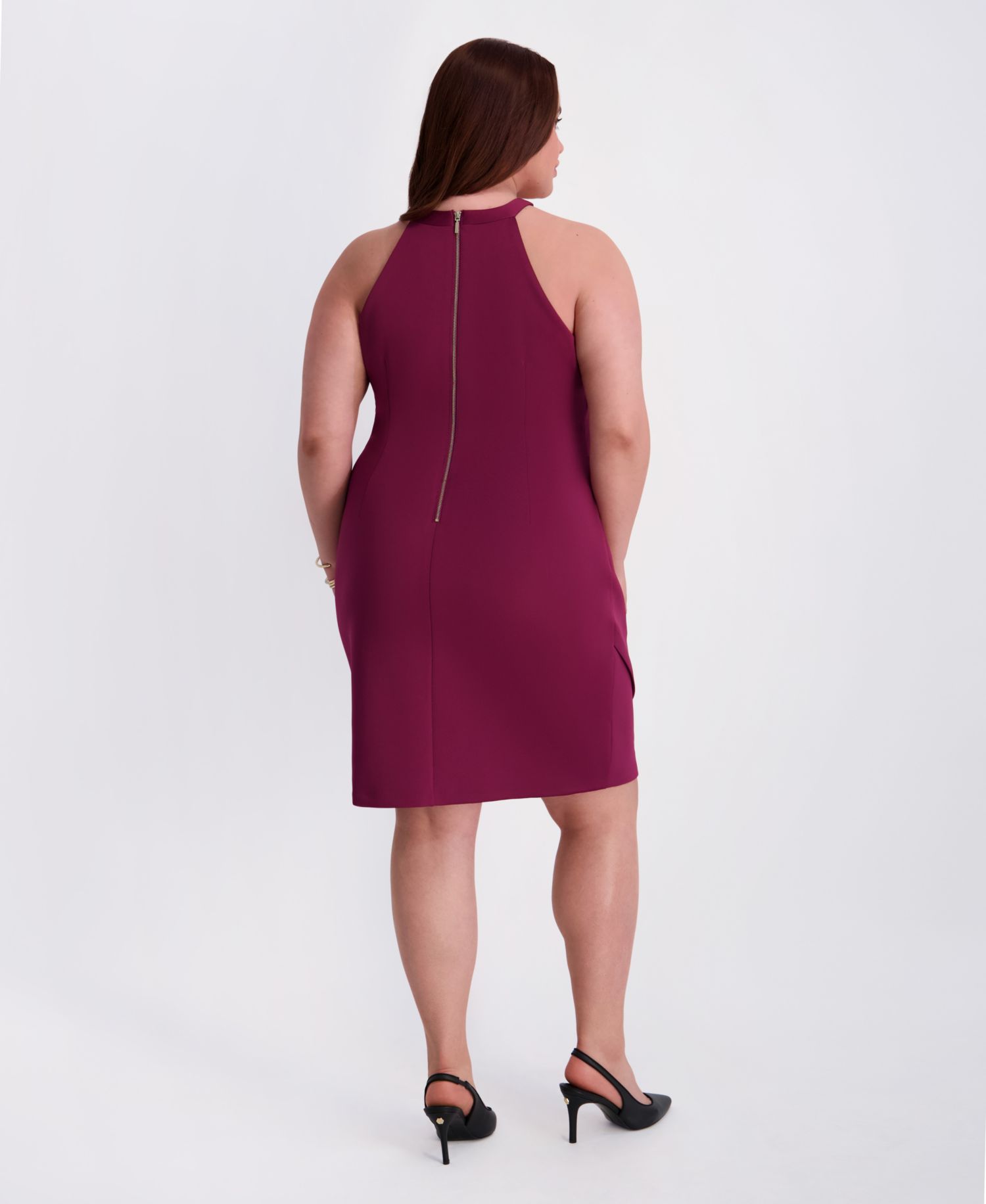 Plus Size Scuba Crepe Midi Dress