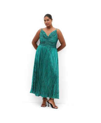 Women's Kamila Cowl Neck Metallic Dress