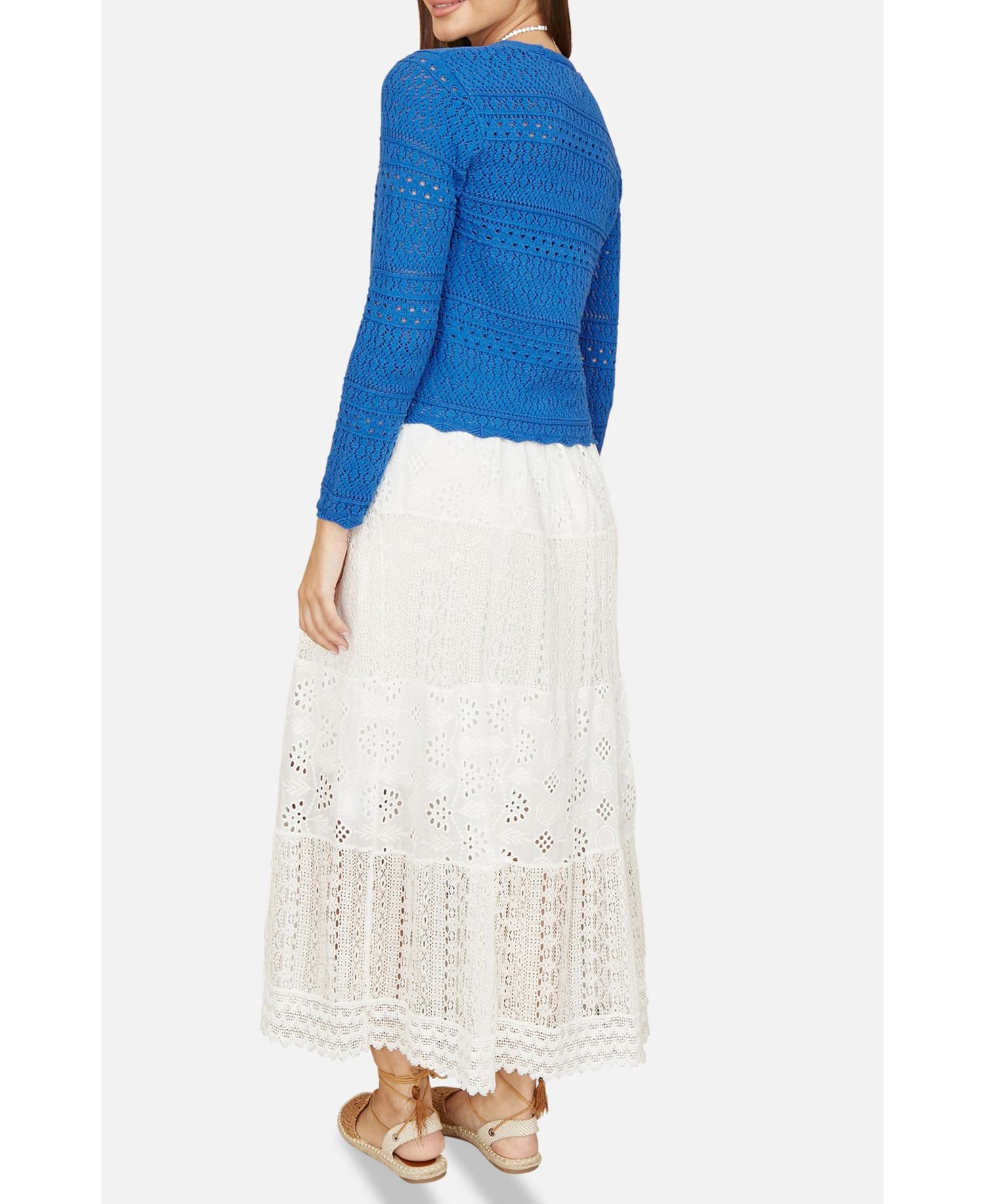Women's Crochet Tie Front Cardigan