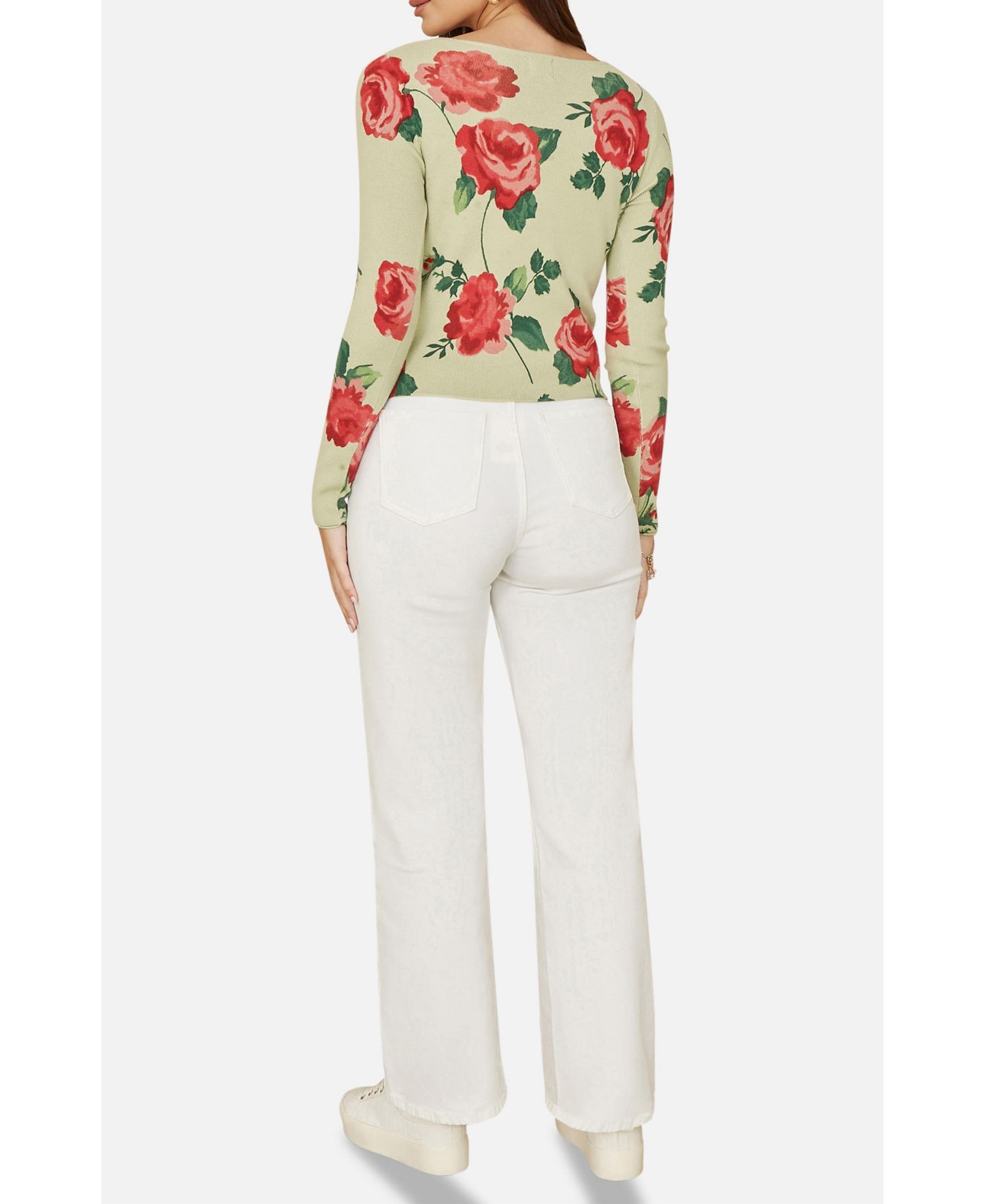 Women's Long Sleeve V-Neck Tie Front Cardigan
