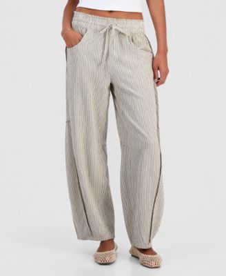 Women's Something Good Striped Cotton Pants