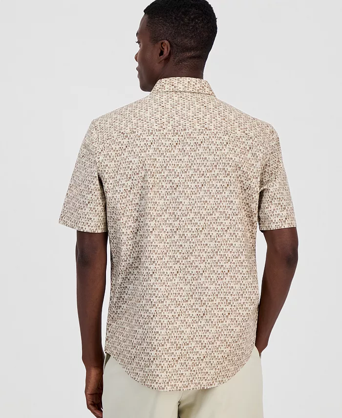 Men's Brick Geometric Short-Sleeve Shirt - thumbnail 2