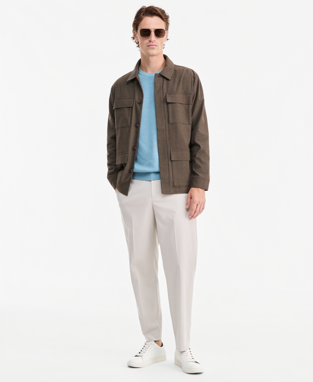 Alfani Men's Four Flap-Pocket Field Jacket, Macy's Exclusive - Jacket Glenn Plaid Yd