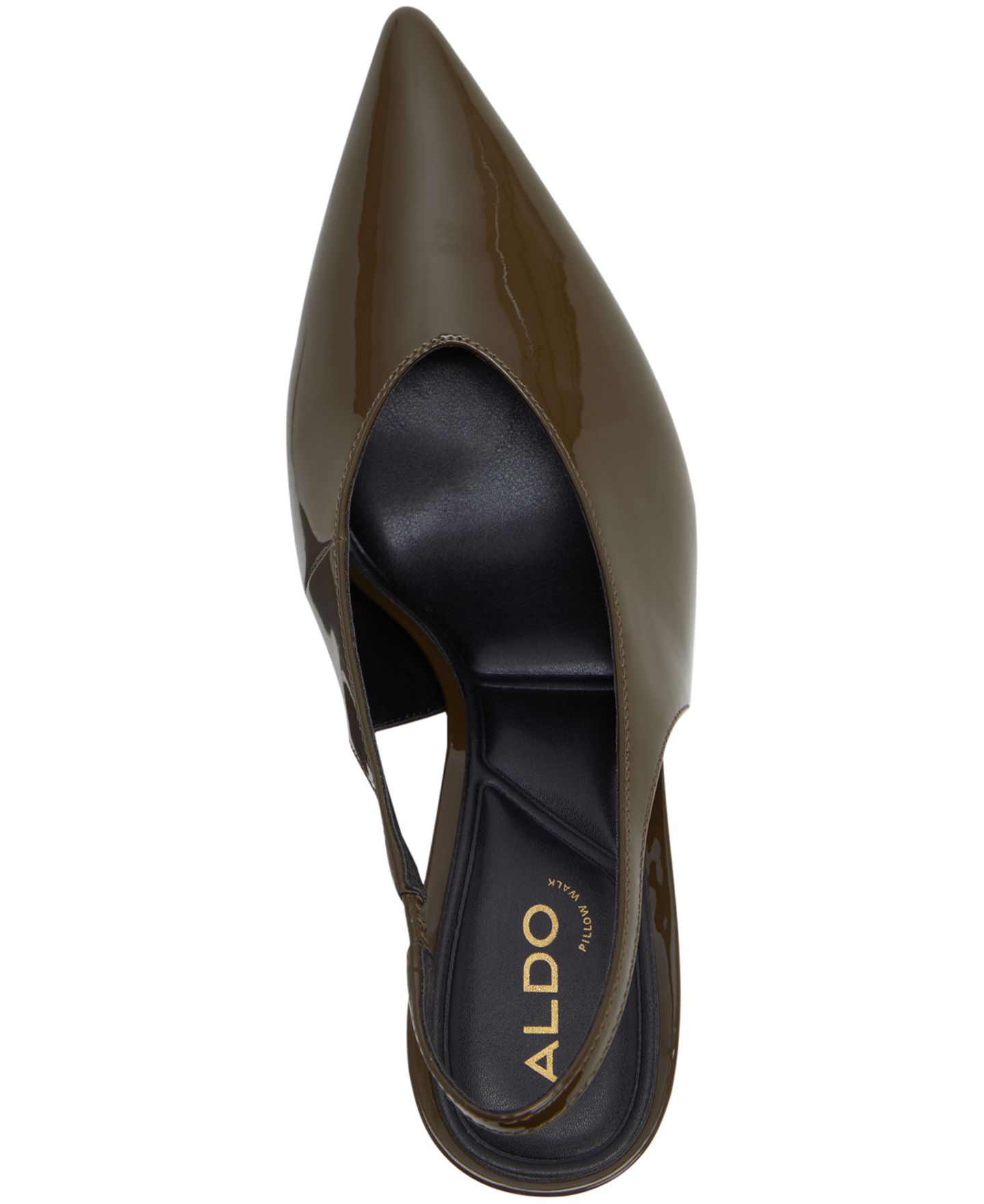 Женские туфли ALDO Arianell Slingback, цвет: Тёмный зелёный лаковый — фото 4